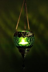 逆ドーム型ハンギングキャンドルスタンド【小】 - 緑の商品写真