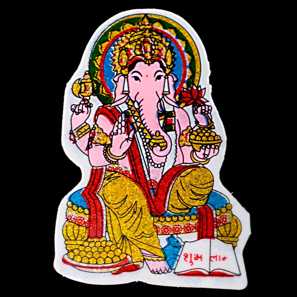 ガネーシャのステッカーの写真ステッカー,インド神様ステッカー