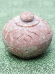 ソープストーンの彫刻ピルケース＆お香立ての商品写真