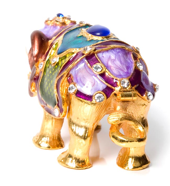 変形!金色の象さん小物入れ 3 - 後ろからの写真です