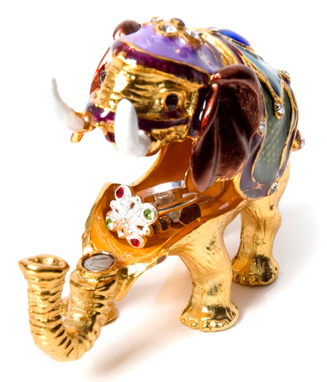 変形!金色の象さん小物入れ 5 - アクセサリーなど、小物入れとして最適です