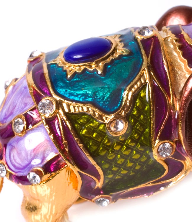 変形!金色の象さん小物入れ 8 - 腹部の拡大写真です