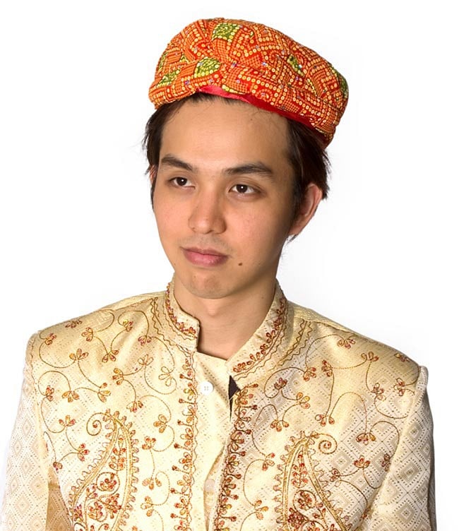 ラジャスタンの手作りターバンの写真結婚式,ターバン,帽子