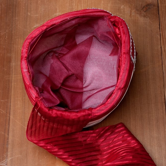 インスタントソフトターバン【頭の上がクリーム系 花やツタ模様】 9 - 中はこのようになっております