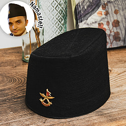 【2個セット】カロ・トピ - ネパールの伝統的正装帽子 - サブ2