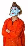 【インド品質】金髪シヴァマスク お面 仮装の商品写真