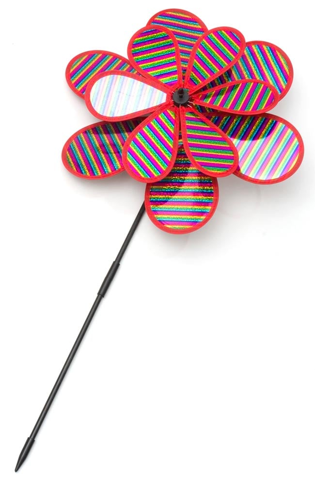 キラキラ二段かざぐるま - しましまの商品写真 1枚目 全体写真です。