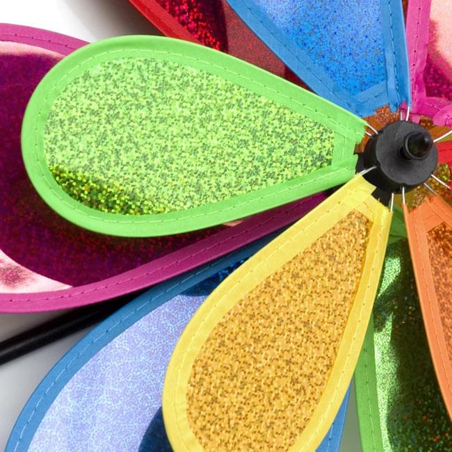 キラキラ二段かざぐるま - 花の商品写真 2枚目 拡大写真です。