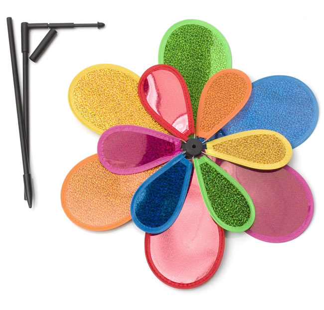 キラキラ二段かざぐるま - 花の商品写真 4枚目 分解図です。お届けの際はこの状態です。