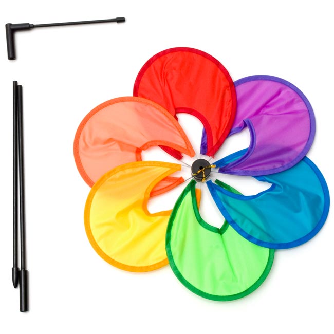 カラフルかざぐるま - バルーンの商品写真 4枚目 分解図です。お届けの際はこの状態です。