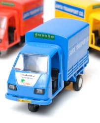 インドの働く車 オート三輪-青（Mahindra Champion）の商品写真