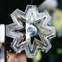 コスモスピナー 太陽で輝き風で動くモビール - 雪の結晶(ID-TOY-242)