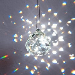 [50mm]太陽の光を集めるクリスタル サンキャッチャー　お部屋に小さな虹を運ぶ(ID-TOY-303)