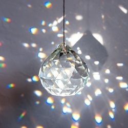 [60mm]太陽の光を集めるクリスタル サンキャッチャー　お部屋に小さな虹を運ぶ(ID-TOY-304)