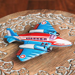 フリクション式　ストラトライナー 成層圏飛行機　インドのレトロなブリキのおもちゃ - サブ4