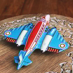 フリクション式　ストラトライナー 成層圏飛行機　インドのレトロなブリキのおもちゃ - サブ5