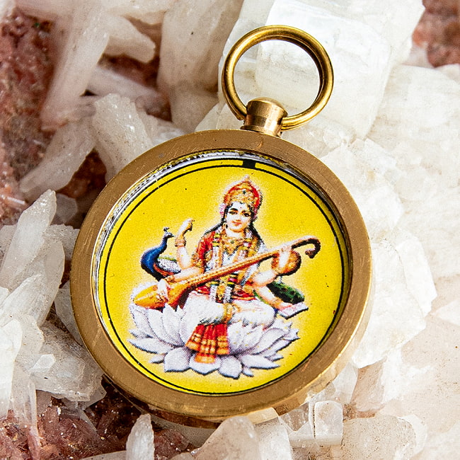 インドの 神様 ペンダントトップ 5 - 4：サラスヴァティ