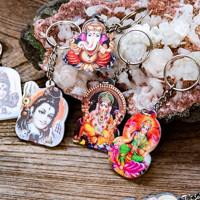 インドの 神様 キーホルダー ガネーシャ シヴァ ラクシュミの写真ロケット,ペンダントトップ,開運,神様