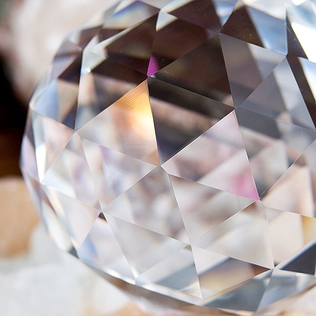 【3個セット】[80mm]太陽の光を集めるクリスタル サンキャッチャー　お部屋に小さな虹を運ぶ 4 - 拡大写真です