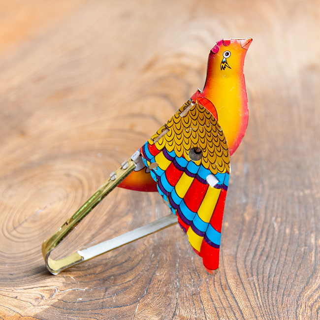 【5個セット】ぴよぴよさえずる ブリキの鳥笛 アソートカラー 4 - 反対側から見てみました。