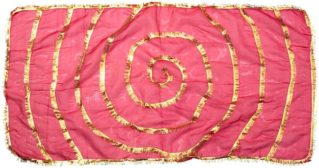 インドの祭壇布ーチュナリ-【約210cm×約90cm】の写真1枚目です。全体の写真です。祭壇布,インド 祭り　布