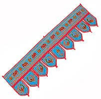 インドの飾りのれん - 水色の商品写真