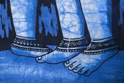 [大サイズ]バティック染めのタペストリー風神様布 - カーマ・スートラ[約85x130cm] - サブ4