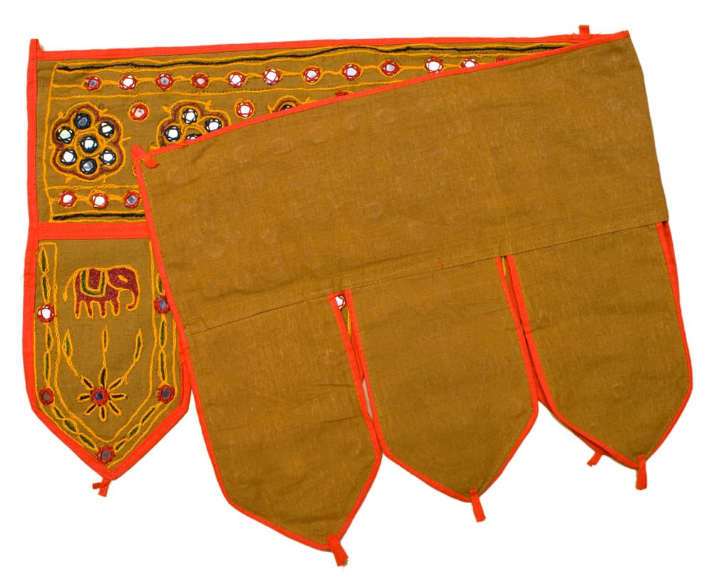 インドの飾りのれん 【花・象】 茶 アソート の通販 - TIRAKITA.COM