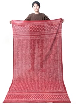 [約230cm x 約115cm] ウッドブロックのアジュラッククロス - サブ5