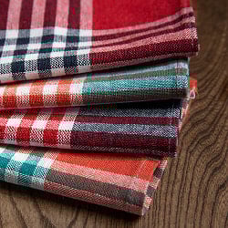 【約50cm×約50cm】インドのコットンキッチンクロス - サブ2