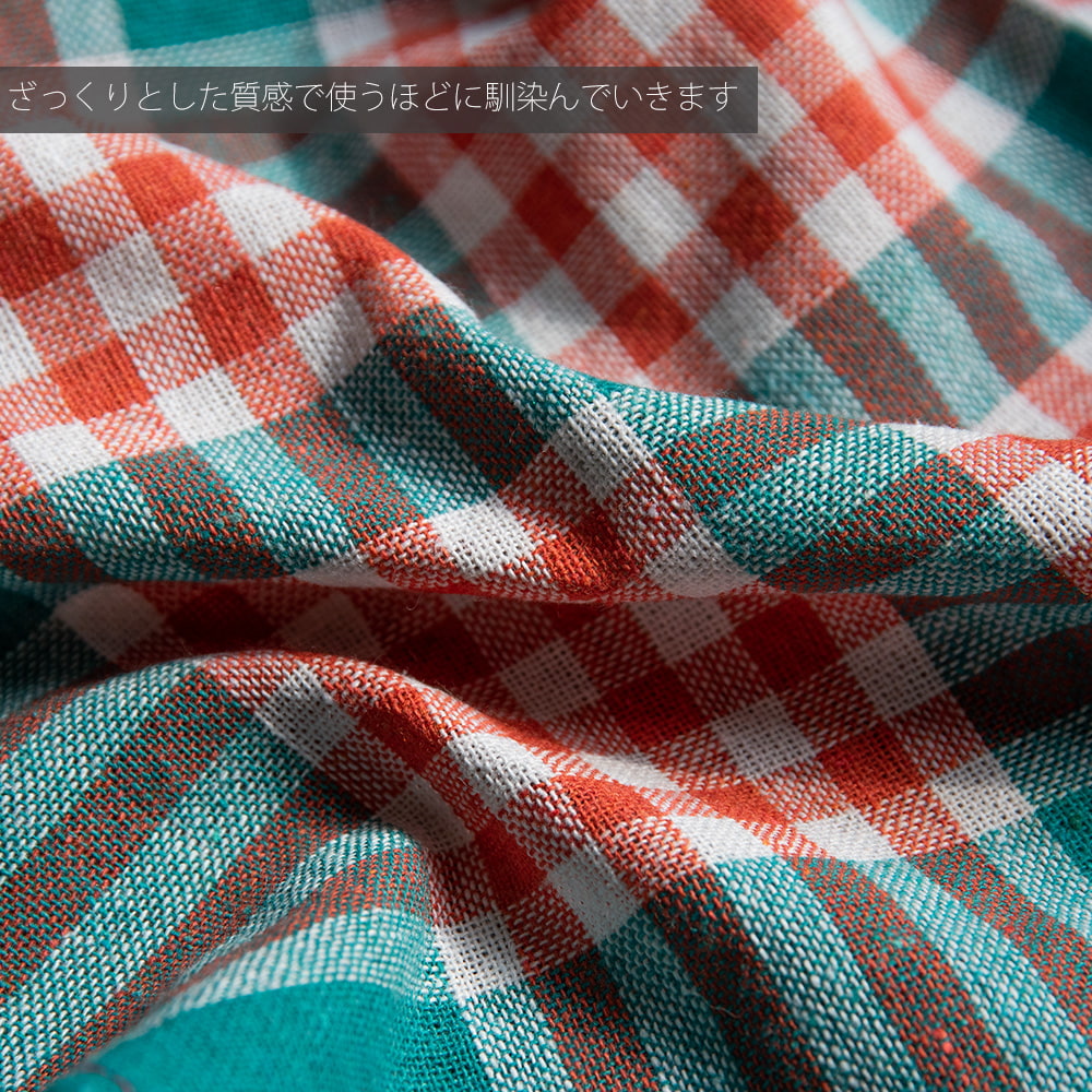 【約50cm×約50cm】インドのコットンキッチンクロス2枚目の説明写真です