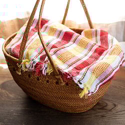 ガムチャと呼ばれるインドの万能布【約114cm×約58cm】 - サブ5