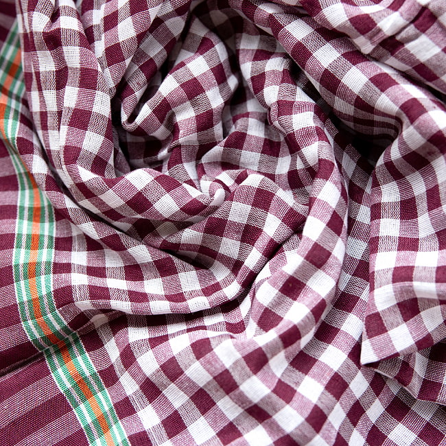 【同色2枚セット】ガムチャと呼ばれるインドの万能布【約160cm×約78cm】 4 - 柔らかいコットン生地が気持ち良いです