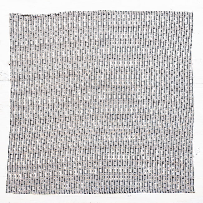 昔ながらの木版染め伝統模様布ハンカチ - カーキバンブー 4 - 全体を見てみました。
