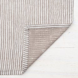 昔ながらの木版染め伝統模様布ハンカチ - ベージュストライプ - サブ3