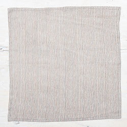 昔ながらの木版染め伝統模様布ハンカチ - ベージュストライプ - サブ4