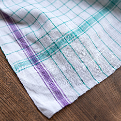 【約78cm×約156cm】インドの手紡ぎ布　カディコットンのガムチャ - サブ3