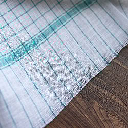 【約78cm×約156cm】インドの手紡ぎ布　カディコットンのガムチャ - サブ4