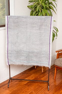 【約78cm×約160cm】インドの手紡ぎ布　カディコットンのガムチャ - サブ5