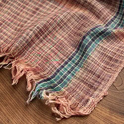 【約78cm×約160cm】インドの手紡ぎ布　カディコットンのガムチャ - サブ3