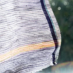 【約110cm×約240cm】インドの手紡ぎ布　カディコットンのタオル - サブ5