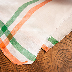 【約156cm×約74cm】インドの手紡ぎ布　カディコットンのストール - サブ2