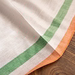 【約156cm×約74cm】インドの手紡ぎ布　カディコットンのストール - サブ3