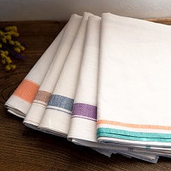 【約74cm×約156cm】インドの手紡ぎ布　カディコットンのガムチャ - サブ2