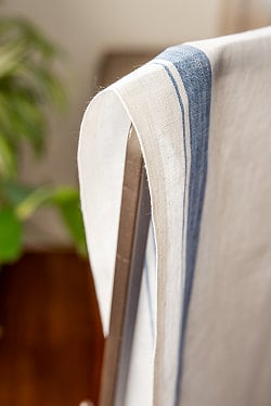 【約74cm×約156cm】インドの手紡ぎ布　カディコットンのガムチャ - サブ5