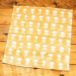 【45cmx45cm】昔ながらの木版染め伝統模様布ハンカチ・ナフキン - サブ5