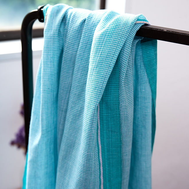 ガムチャと呼ばれるインドの万能布【約170cm×約75cm】 8 - タオルのように使用しても◎