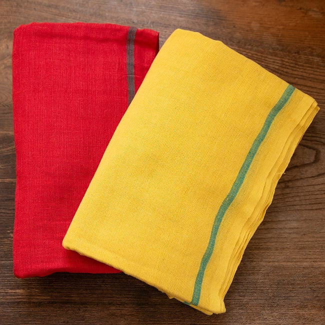 ガムチャと呼ばれるインドの万能布【約520cm×約63cm】 2 - こちらはかなり大きめなのでお好きなサイズにカットしてお使いください