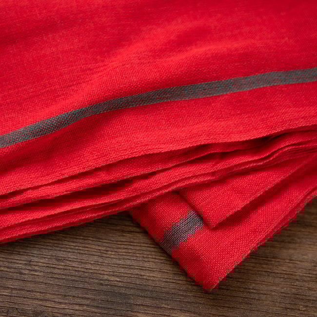 ガムチャと呼ばれるインドの万能布【約520cm×約63cm】 4 - 端はこのような感じです