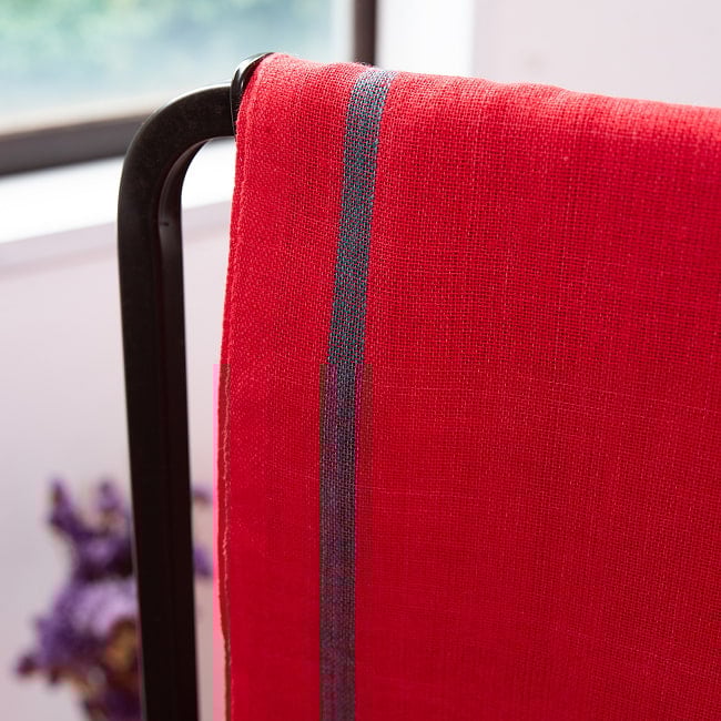 ガムチャと呼ばれるインドの万能布【約520cm×約63cm】 6 - 張りのあるコットンは使用していくたびに柔らかくなります